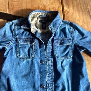 Kids Jean button up shirt